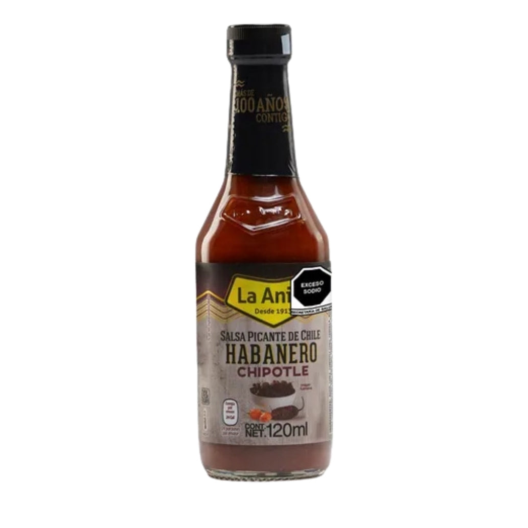 Salsa de Chile Habanero Chipotle La Anita 120 ml – Sauce mexicaine épicée et fumée, disponible à Toulouse et livraison France
