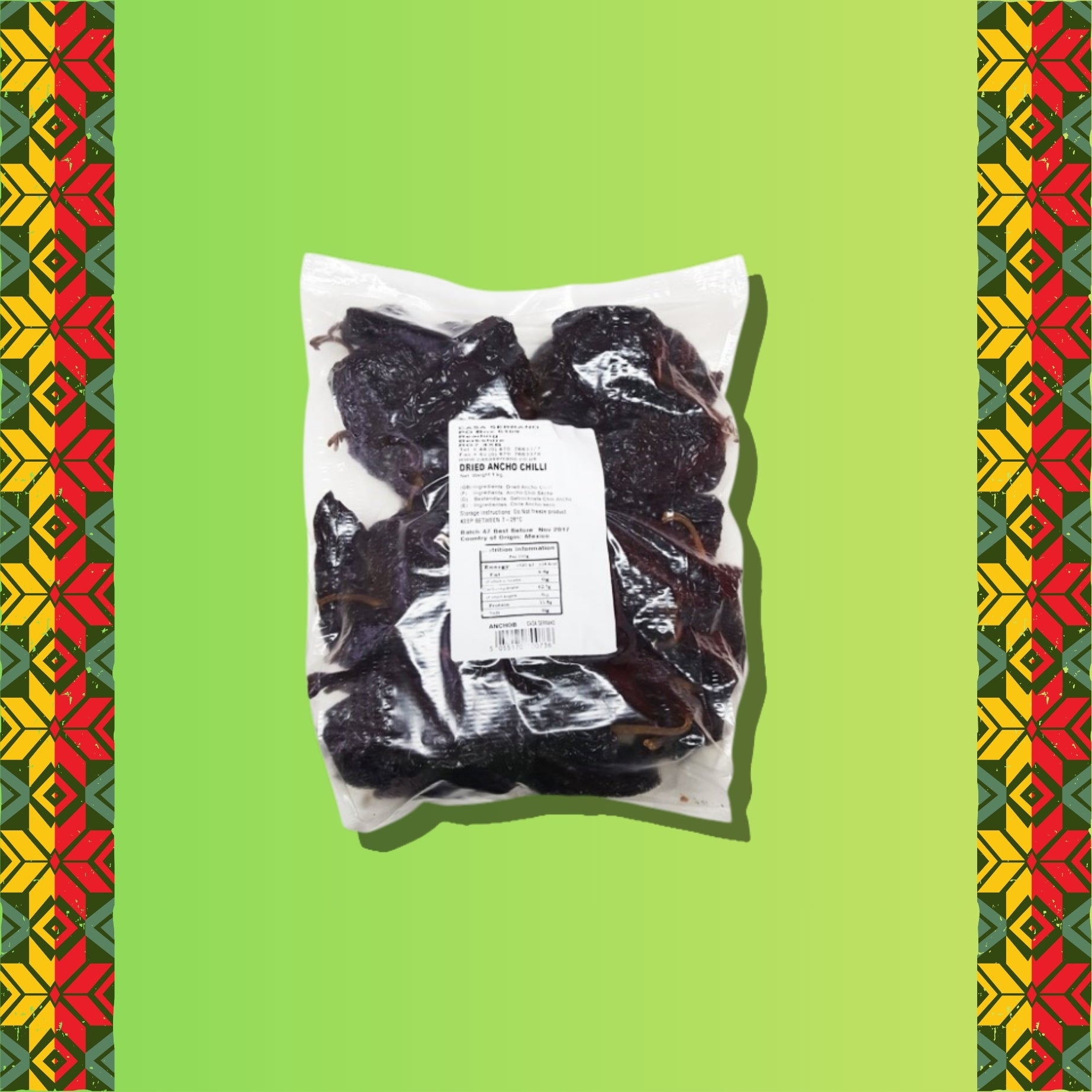 Chile seco Ancho — piment séché premium 100g
